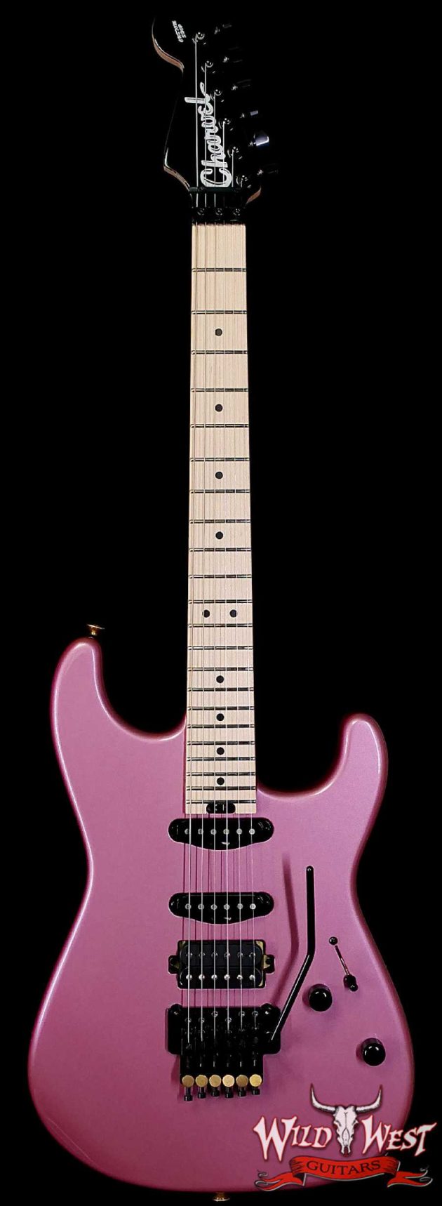 Charvel Custom Shop San Dimas HSS Floyd Rose 1984 Maple Fingerboard Reverse Headstock Burgundy Mist Metallic 8.55 LBS