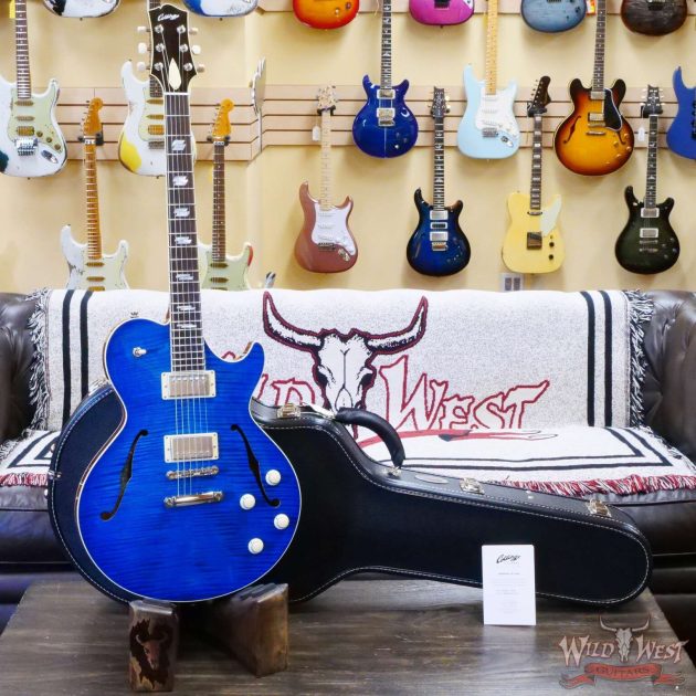 Collings SoCo Deluxe Premium Flame Maple Top Rosewood Fingerboard Lollar Low Wind Imperial Humbuckers Sapphire Blue - Image 3