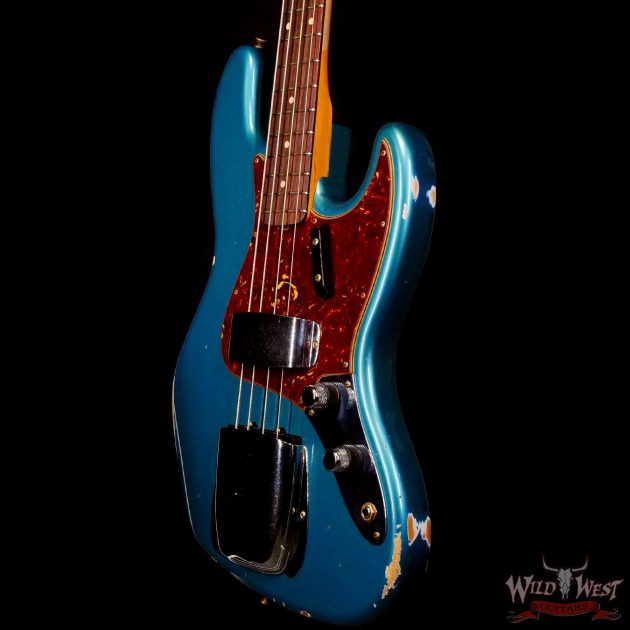 Fender Custom Shop Limited Edition 60 J-Bass 1960 Jazz Bass Hand-Wound Pickups Relic Aged Ocean Turquoise - Image 3