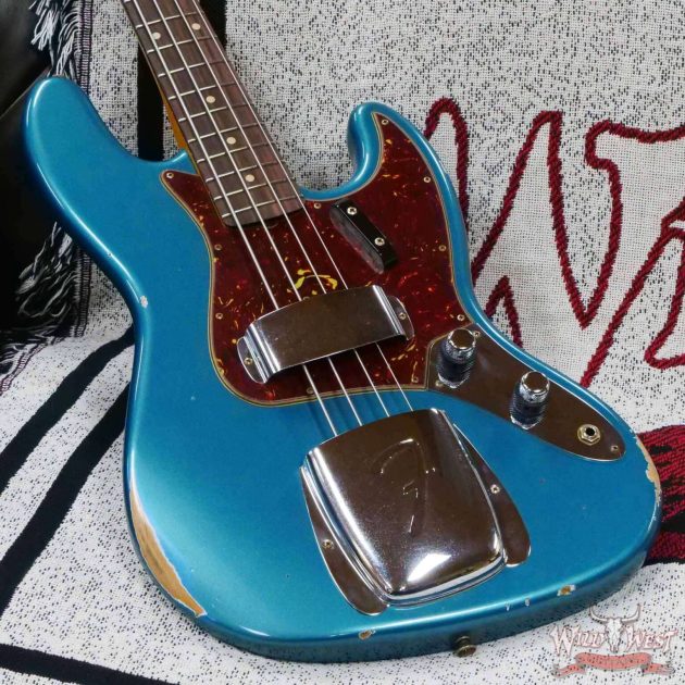 Fender Custom Shop Limited Edition 60 J-Bass 1960 Jazz Bass Hand-Wound Pickups Relic Aged Ocean Turquoise - Image 2