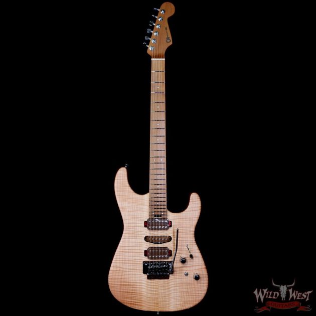 Charvel Custom Shop Guthrie Govan USA Signature HSH Flame Maple Top Caramelized Basswood Body Natural 7.65 LBS - Image 2