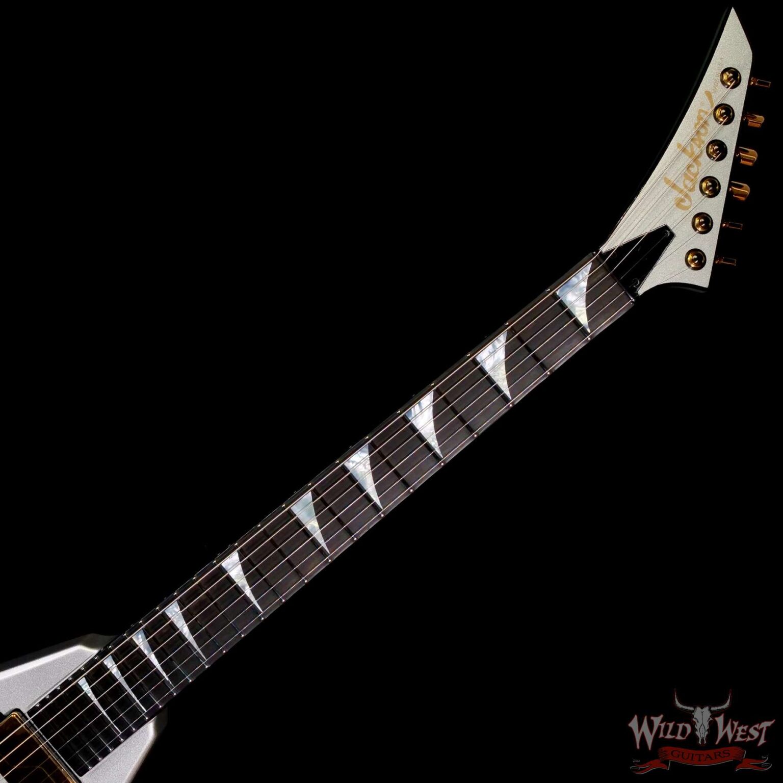Jackson USA Custom Shop Limited Edition King V Fishman Fluence Modern Humbuckers TOM Bridge Gloss Quicksilver - Image 2