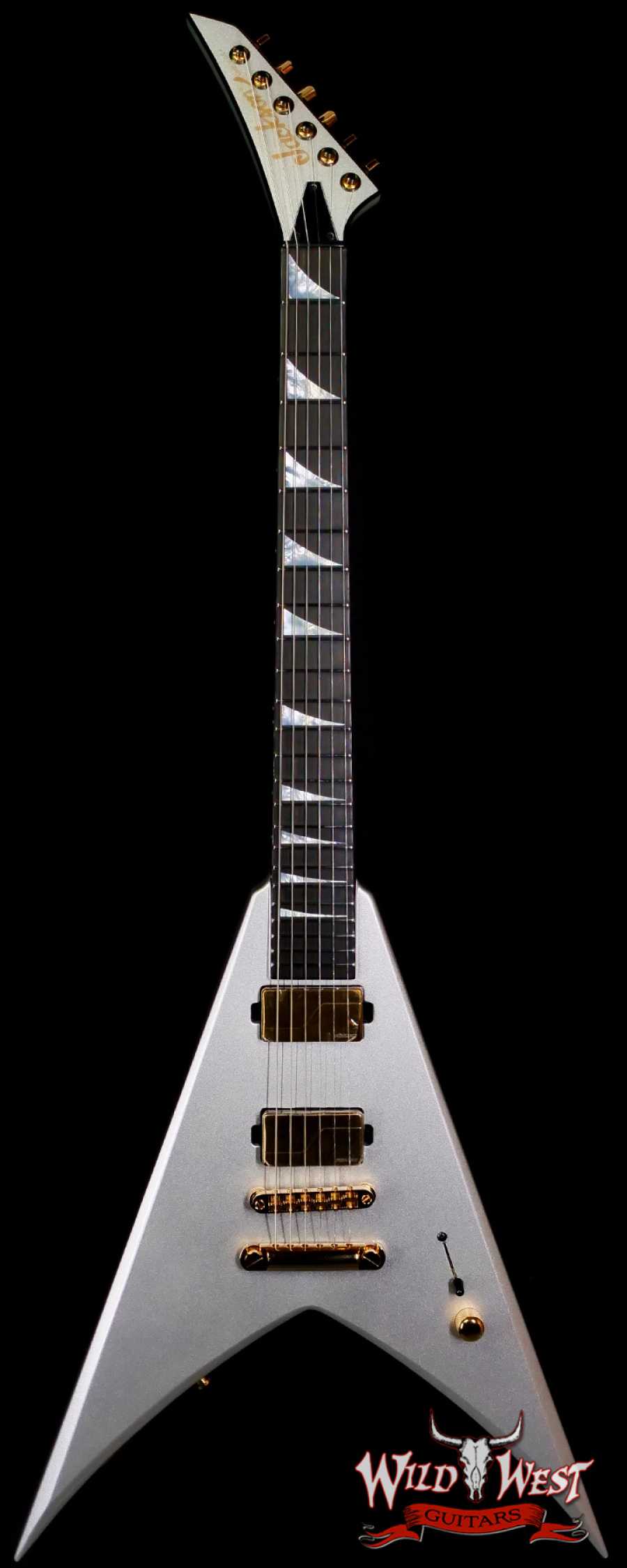 Jackson USA Custom Shop Limited Edition King V Fishman Fluence Modern Humbuckers TOM Bridge Gloss Quicksilver