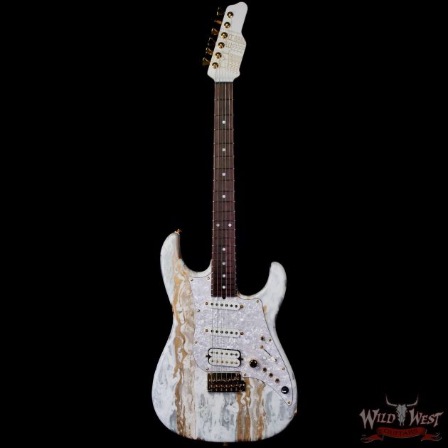 James Tyler USA Studio Elite Alder Body Indian Rosewood Fingerboard White Shmear with Gold Hardware 7.65 LBS - Image 3