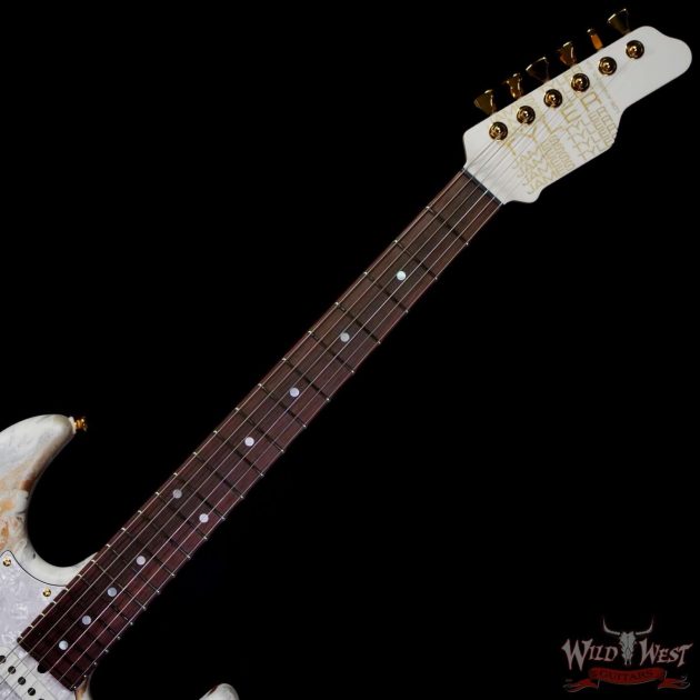 James Tyler USA Studio Elite Alder Body Indian Rosewood Fingerboard White Shmear with Gold Hardware 7.65 LBS - Image 2