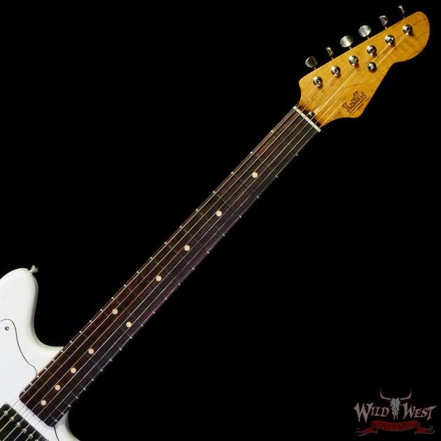 LsL Silverlake One HH Roasted Flame Maple Neck Rosewood Fingerboard Olympic White - Image 2