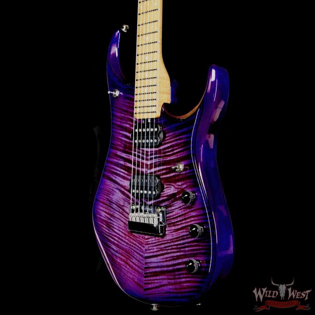 Ernie Ball Music Man John Petrucci JP-15 with Piezo Flame Maple Top Purple Nebula 7.60 LBS - Image 3