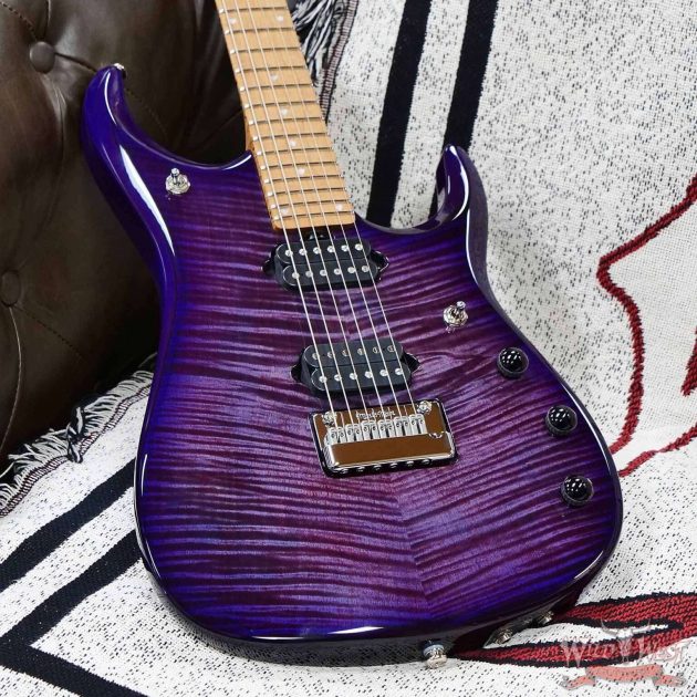 Ernie Ball Music Man John Petrucci JP-15 with Piezo Flame Maple Top Purple Nebula 7.60 LBS - Image 2