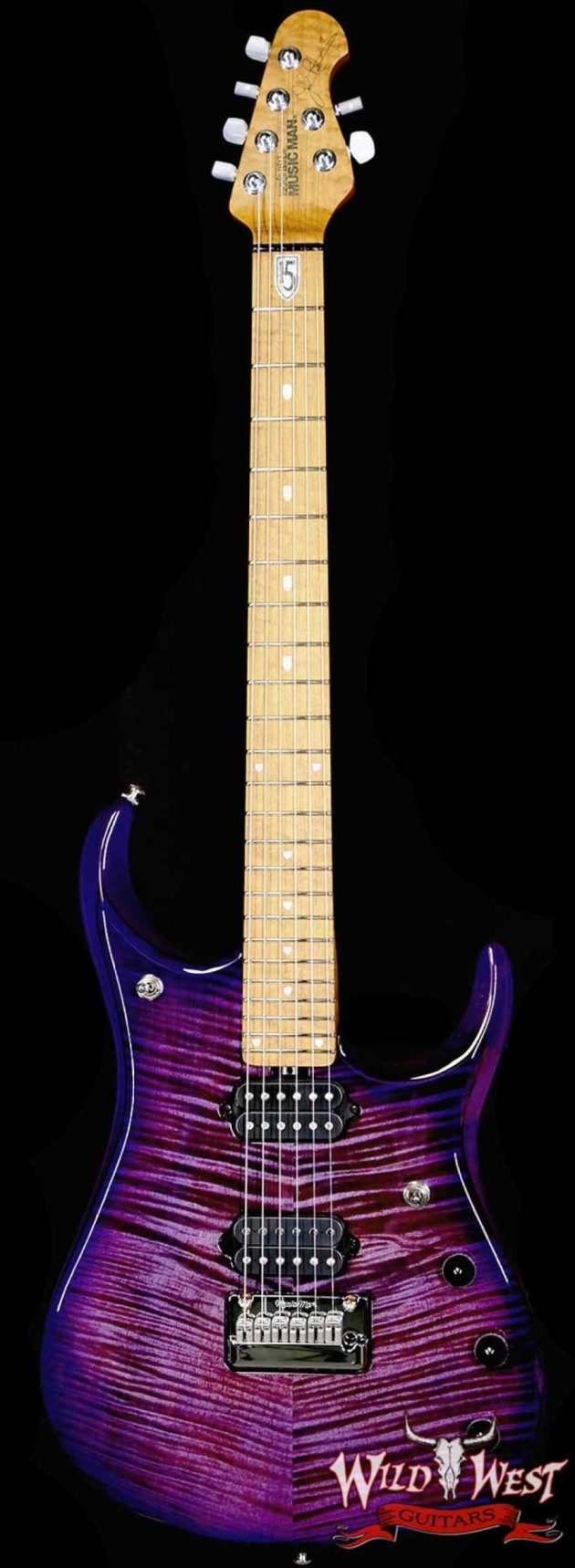 Ernie Ball Music Man John Petrucci JP-15 with Piezo Flame Maple Top Purple Nebula 7.60 LBS