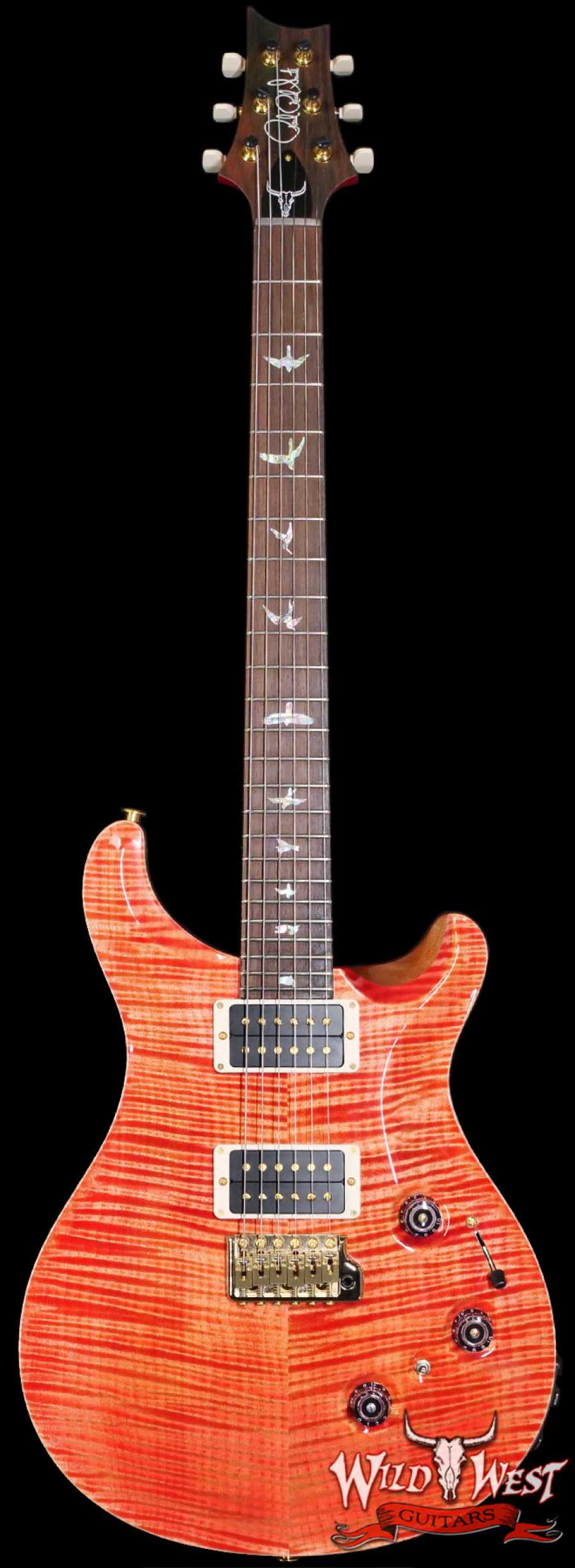 PRS Wild West Guitars 25th Anniversary Limited Run Wood Library Artist Package Custom 24 Piezo Salmon (Private Stock Color) 8.40 LBS (US Only / No International Shipping)