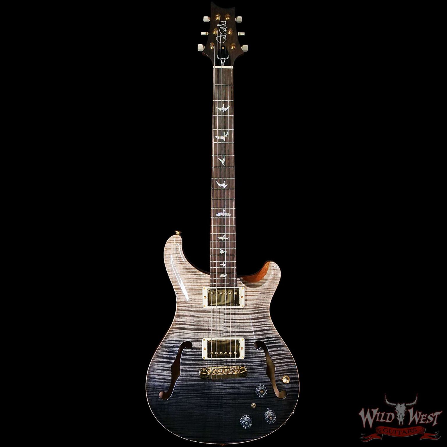 PRS Wild West Guitars 25th Anniversary Limited Run Wood Library Artist Package Hollowbody II Piezo Frostbite Fade (Private Stock Color) 5.60 LBS ( International Shipping - Image 2