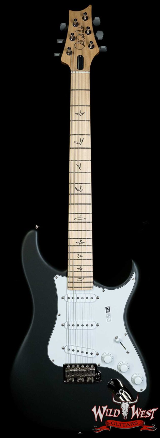 Paul Reed Smith PRS John Mayer Signature Model Silver Sky Maple Fingerboard Faded Black Tee Satin (2024 NEW COLOR) 7.60 LBS - wildwest-guitar.com