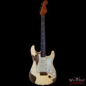 Fender Custom Shop Levi Perry Masterbuilt 1962 Stratocaster Brazilian Rosewood Board Heavy Relic Vintage White with Gold Hardware 7.35 LBS ( International Shipping) Fender Serial#: R138127