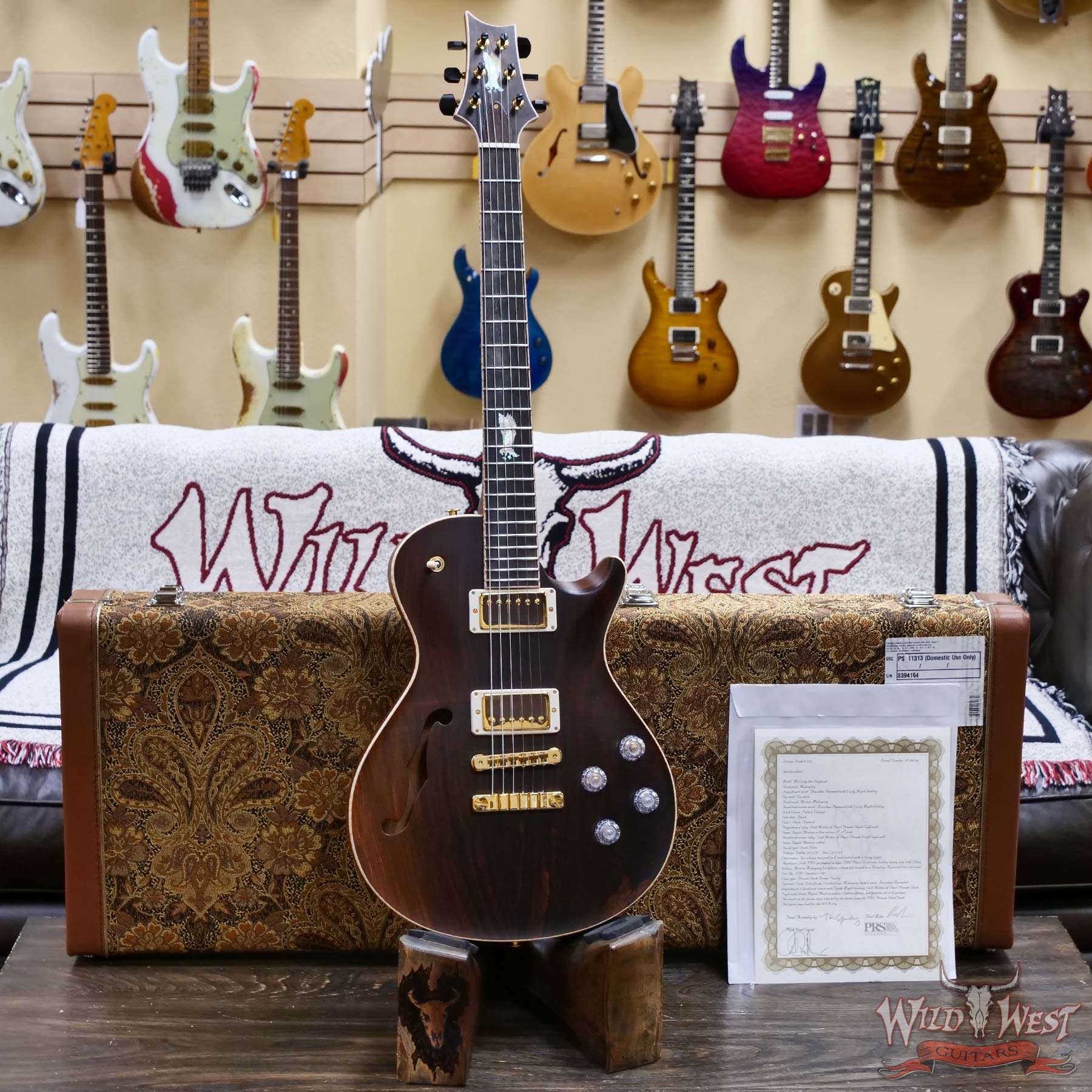 Paul Reed Smith PRS Private Stock #11313 Cocobolo Top McCarty 594 Singlecut Semi-Hollow Brazilian Rosewood Fingerboard Natural 7.85 LBS ( International Shipping) PRS - Paul Reed Smith Serial#: 25-394164 - Image 2