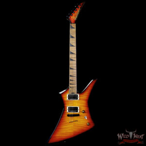 Jackson Custom Shop Kelly Flame Maple Top Ash Body Roasted Maple Neck and Fingerboard TOM Birdge 3-Tone Sunburst 8.20 lbs - Image 2