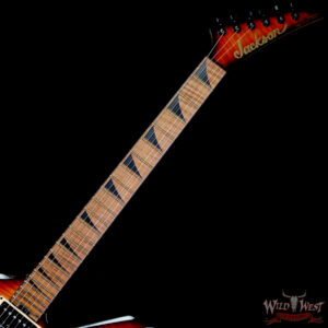 Jackson Custom Shop Kelly Flame Maple Top Ash Body Roasted Maple Neck and Fingerboard TOM Birdge 3-Tone Sunburst 8.20 lbs - Image 3