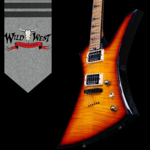 Jackson Custom Shop Kelly Flame Maple Top Ash Body Roasted Maple Neck and Fingerboard TOM Birdge 3-Tone Sunburst 8.20 lbs - Image 8